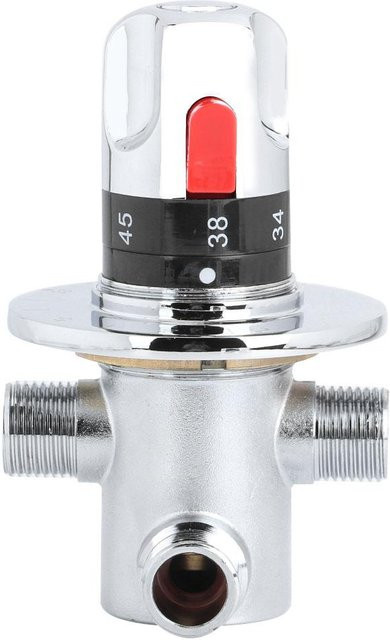 KONNWEI Thermostatisches Mischtemperaturregelventil aus Messing in Weiß Matt für die Wandmontage mit Sicherheitsstopp - Bild 1