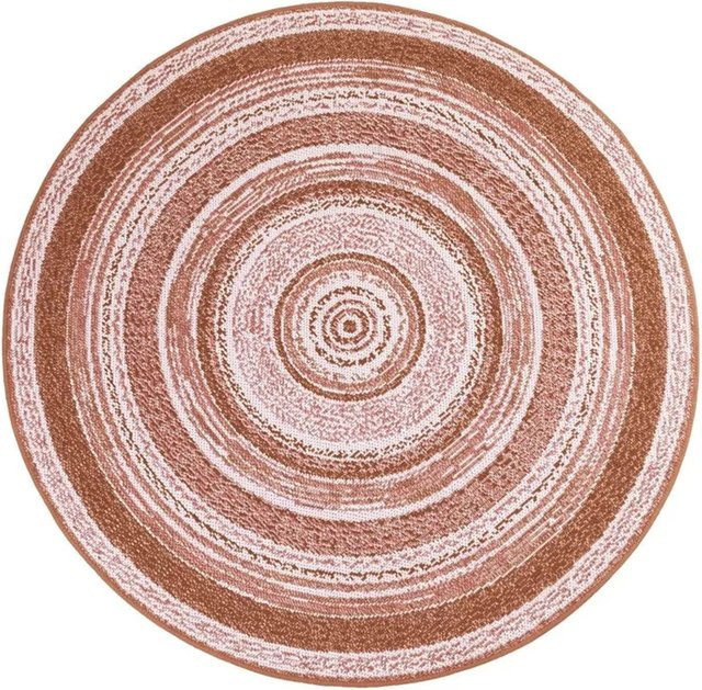 Runder Outdoorteppich Karat Zoe in Terra im Boho-Style, Durchmesser: 120 cm - Bild 1