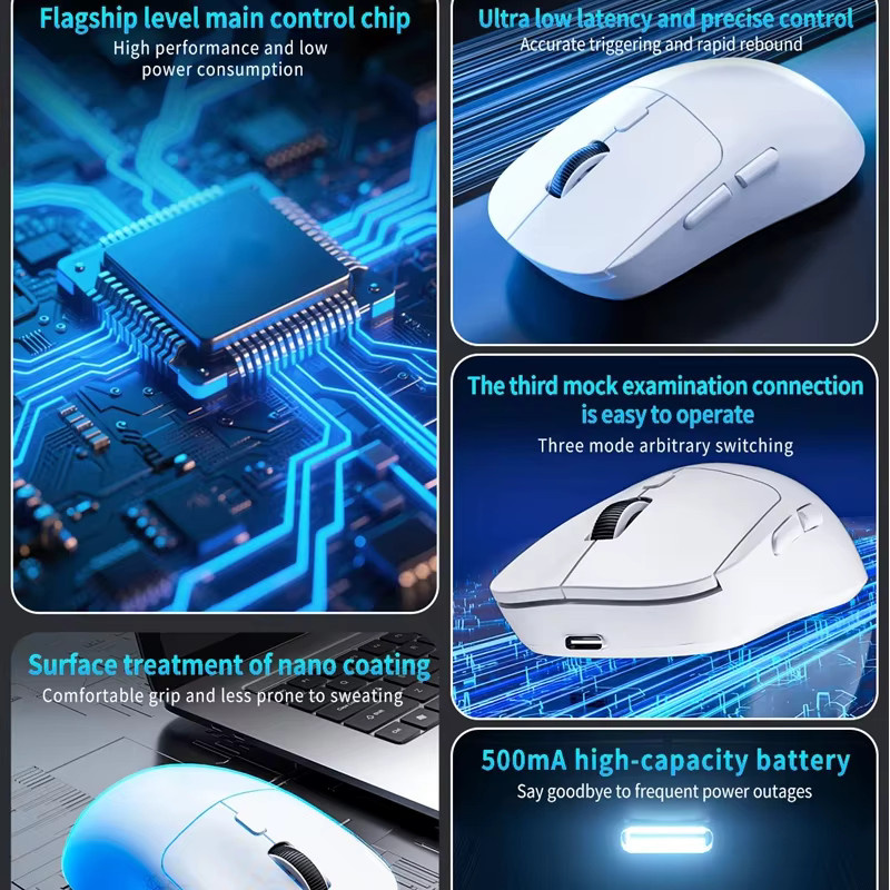 Lenovo kabellose Maus mit Bluetooth und 2,4 G Verbindung, ergonomisch und wiederaufladbar, für Büro und Gaming, erhältlich in Orange oder Weiß - Bild 5