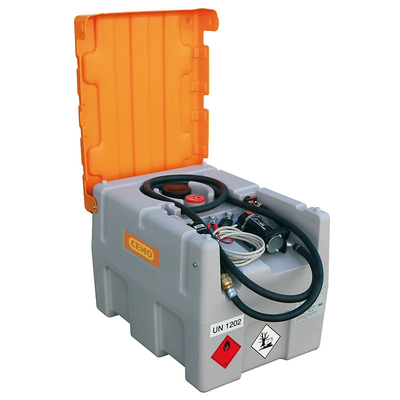 CEMO DT-Mobil Easy 200 l mobile Tankanlage in Grau mit 12 V Elektropumpe und ADR-Zulassung - Bild 2