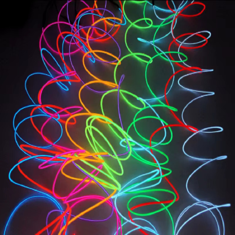ZXJSG Neon Glow EL Draht Seil Flexibler LED Streifen mit Adapter für Auto und Party Dekoration - Bild 3