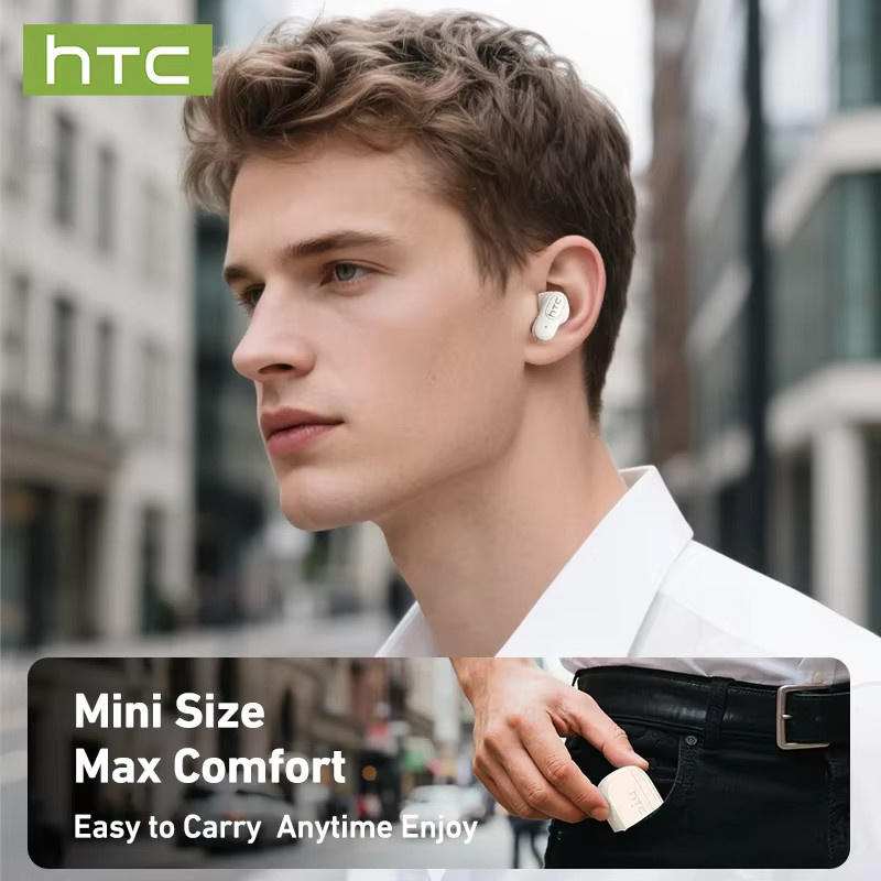 HTC NE51 Bluetooth TWS Mini-Ohrhörer mit Rauschunterdrückung in Grün und Schwarz - Bild 1
