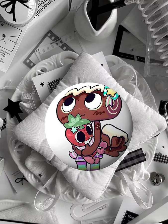 Bilibili Astro Goob Pebble Meme Metallabzeichen als runder Soft Button Pin in Multicolour - Bild 5