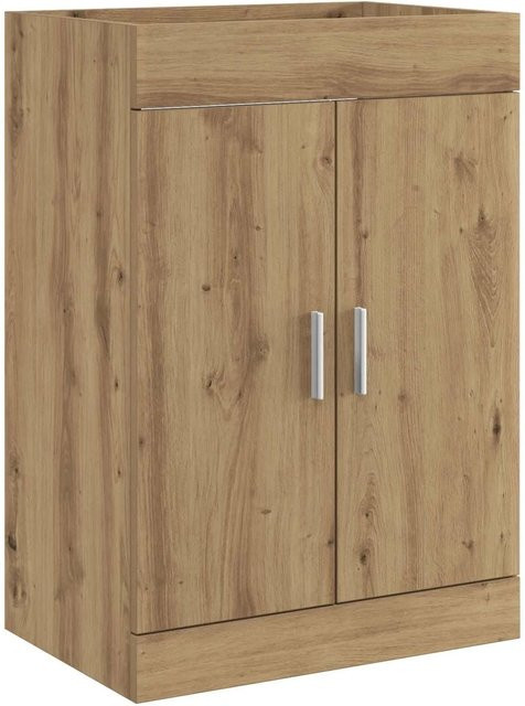 vidaXL Badunterschrank Artisan-Eiche in Braun, Modernes Design mit Schranktüren, B/T/H: 78,5 x 37,5 x 81 cm - Bild 1