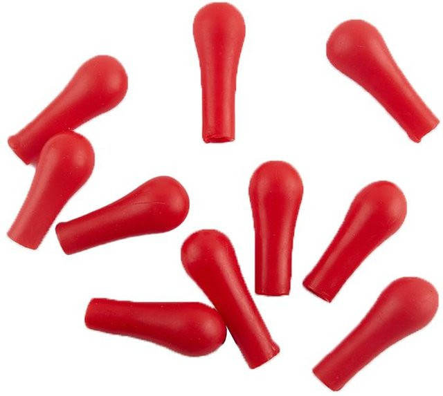 10 Stück rote Gummi-Birne als Aufsatz für Glaspipetten und Einsatzpipetten von Binchi Outdoor Product für den Laborbedarf - Bild 1