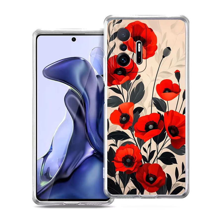 Transparente Handyhülle mit Cartoon-Blumen-Design für Xiaomi Mi 15 14 13 12 11 Ultra 14T 13T 12T 11T 10T Pro Lite 5G aus weichem TPU - Bild 2