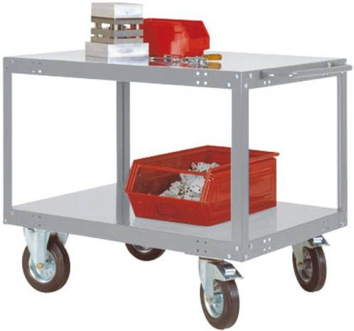 Manuflex Tischwagen TP1033.9006 aus Stahl in Alusilber, B/T/H: 100 x 60 x 85 cm - Bild 1