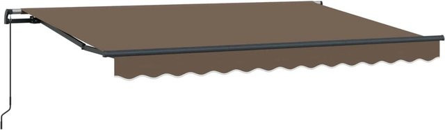 vidaXL Ausziehbare Markise in Taupe aus Polyester und Aluminium, Breite: 500 cm, Tiefe: 350 cm - Bild 1