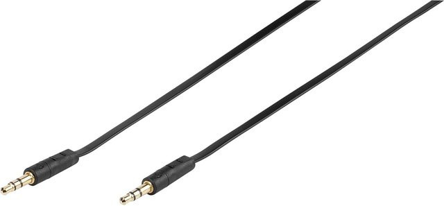 Vivanco Stereo-Klinkenverbindung ultraflach mit 3,5 mm Jack in Schwarz, 0,9 m - Bild 1