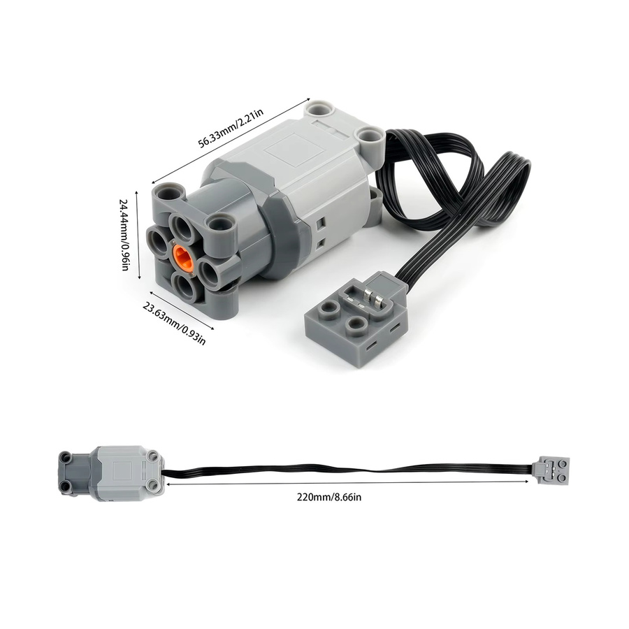 RCmall L Motor Power Functions Teile Bausteine, 4-teiliges Set - Bild 2