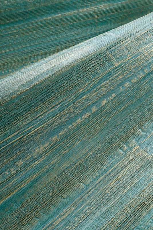 Arte International Tapete Camago in Turquoise mit Naturmotiv und moderner Textiloptik - Bild 3