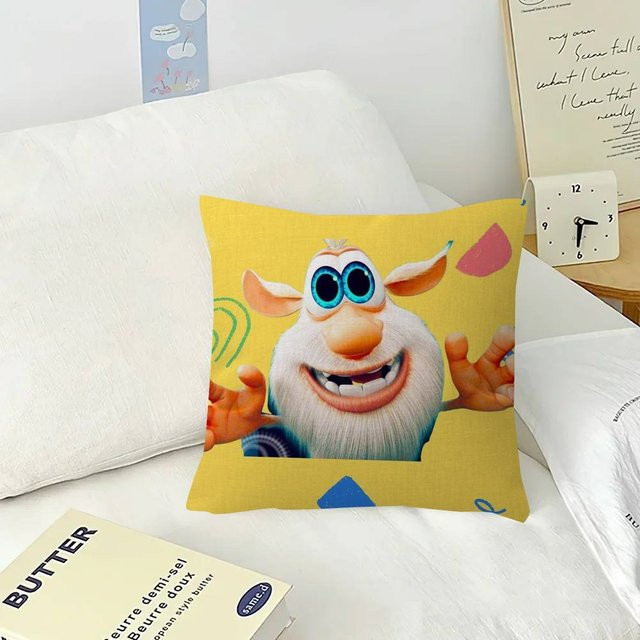 Dekorative Cartoon B-Booba Kissenhülle aus Polyester, Gelb, B/B/H: 65 x 65 x 1 cm - Bild 1
