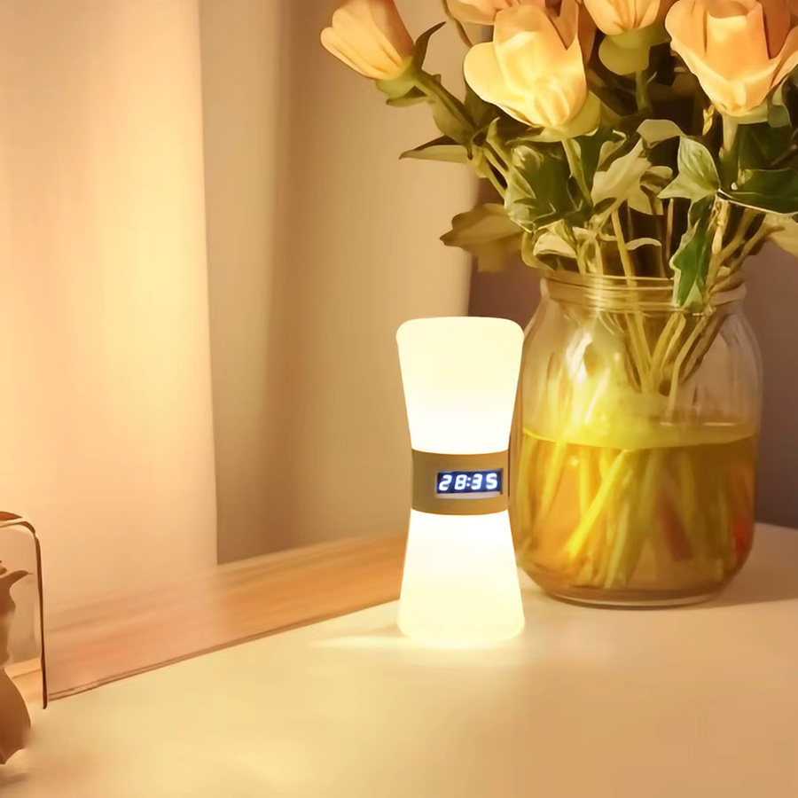 Topwinson LED-Sanduhr-Timer Nachtlicht mit Bildschirmanzeige für Kinder in Weiß - Bild 2