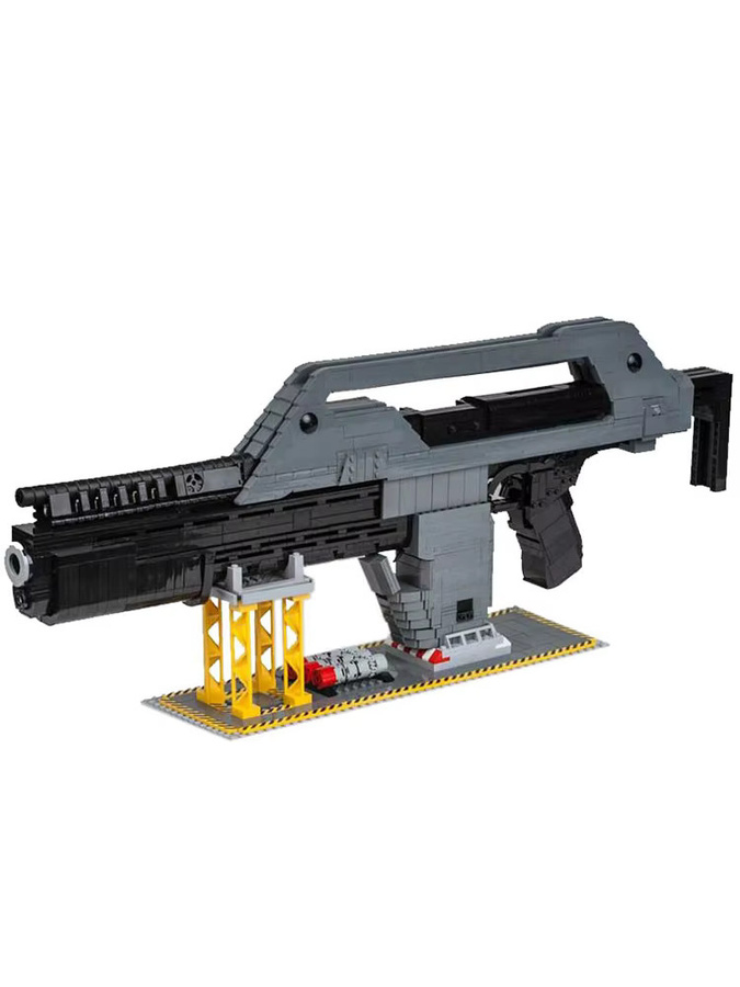 MOCBUILDING Aliens M41A Pulse 1:1 Skala Modellbaustein Set, Grau, 2293 Teile - Bild 3