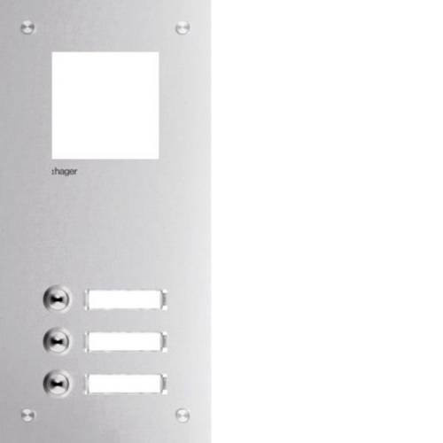 Hager RTQ103X Frontplatte aus Edelstahl in Silber - Bild 1