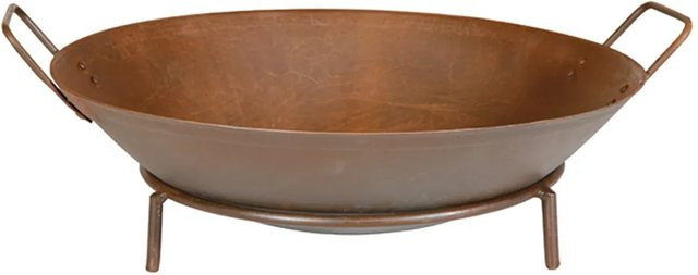 Siena Garden Feuerschale Rusty aus Gusseisen in Braun mit Griffen und Wasserablaufloch, Durchmesser: 48 cm, Höhe: 14,5 cm - Bild 1