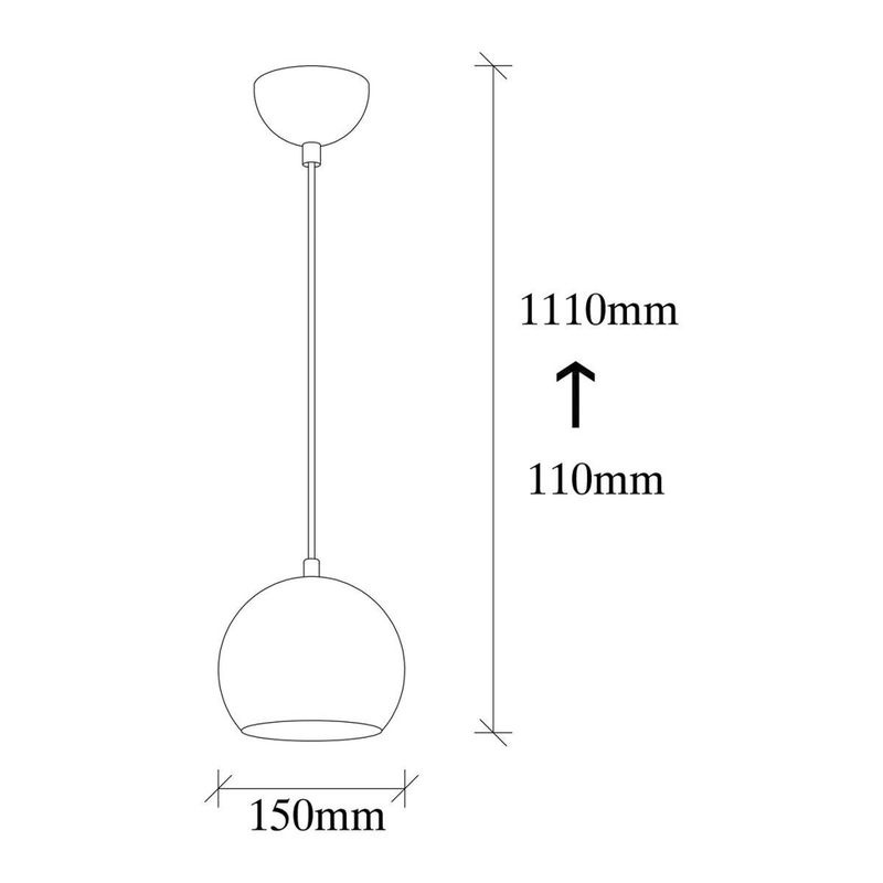 Opviq Pendelleuchte Berceste in Gold aus Eisen mit E27 Fassung, B/H/T: 30 x 111 x 30 cm - Bild 2