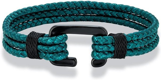 YULIN Armband, Edelstahl, Schwarz, Unisex, 19cm - Bild 1