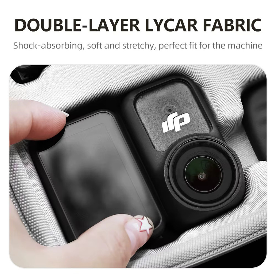 DJI Osmo Nano Tragetasche aus PU-Leder in Grau für Reisen und Vlogging - Bild 4