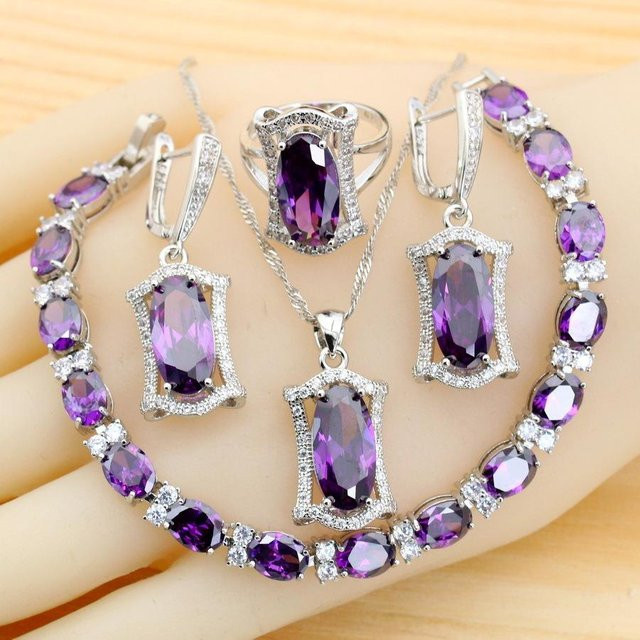 YIRAN Schmuck-Set, Kupfer, Silber, Zirkonia, Unisex - Bild 1
