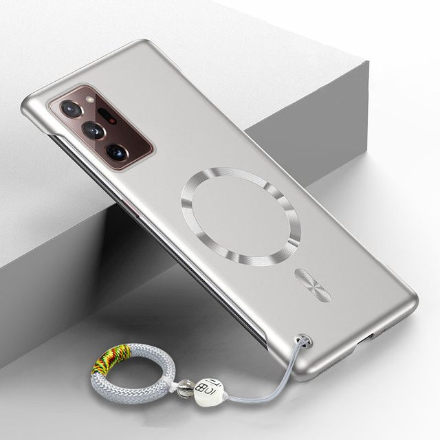 Lucky Ring Magnetische Handyhülle für Samsung Note 20 Ultra und Note10 Plus, matte stoßfeste PC-Abdeckung mit Metallbeschichtung und Magsafe-Kompatibilität, Schwarz/Gold - Bild 1