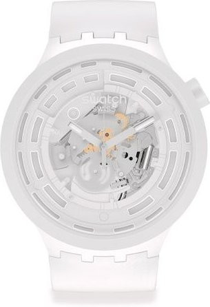 Swatch Armbanduhr, Quarz, Keramikgehäuse, Silikonarmband, 47 mm, Unisex - Bild 1