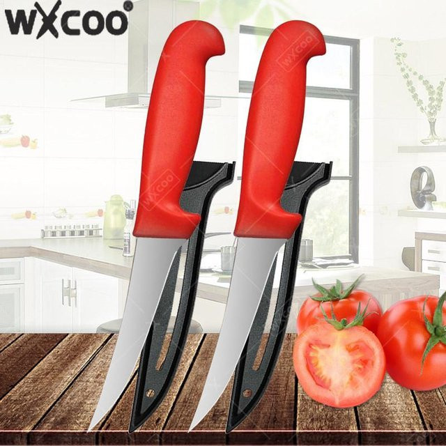 WXCOO Boning Knife in Rot mit Kunststoffgriff zum Schneiden von Obst und Gemüse - Bild 1
