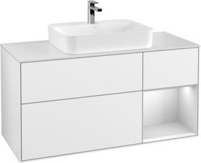V&B Waschtischunterschrank Finion in Weiß lackiert, Breite: 120 cm, Tiefe: 50,1 cm, Höhe: 50,1 cm - Bild 1