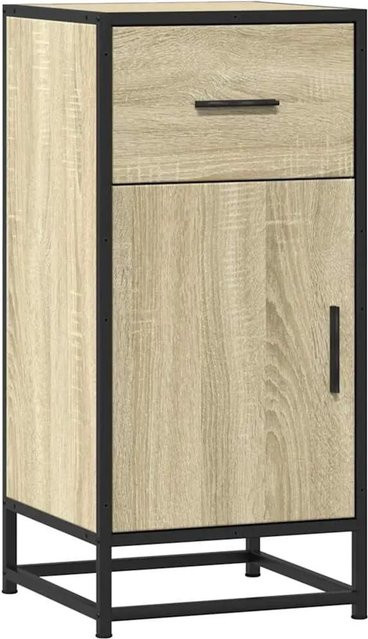 vidaXL Sideboard Sonoma-Eiche in Braun aus Holzwerkstoff und Metall mit industrieller Note, B/T/H: 35,5 x 35,0 x 76,0 cm - Bild 1