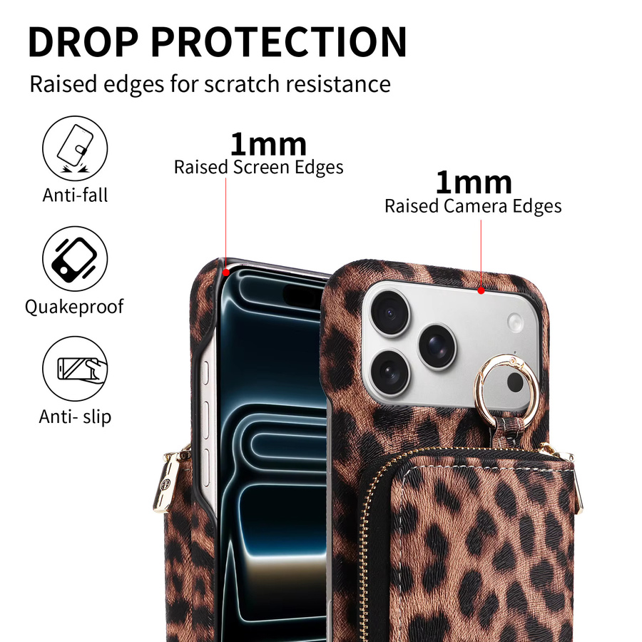 Samsung Handyhülle aus PU-Leder mit Kartenhalter und Ständer im Leopardenmuster für Galaxy S26 S25 S24 S23 S22 S21 S20FE Ultra, Multicolor - Bild 3