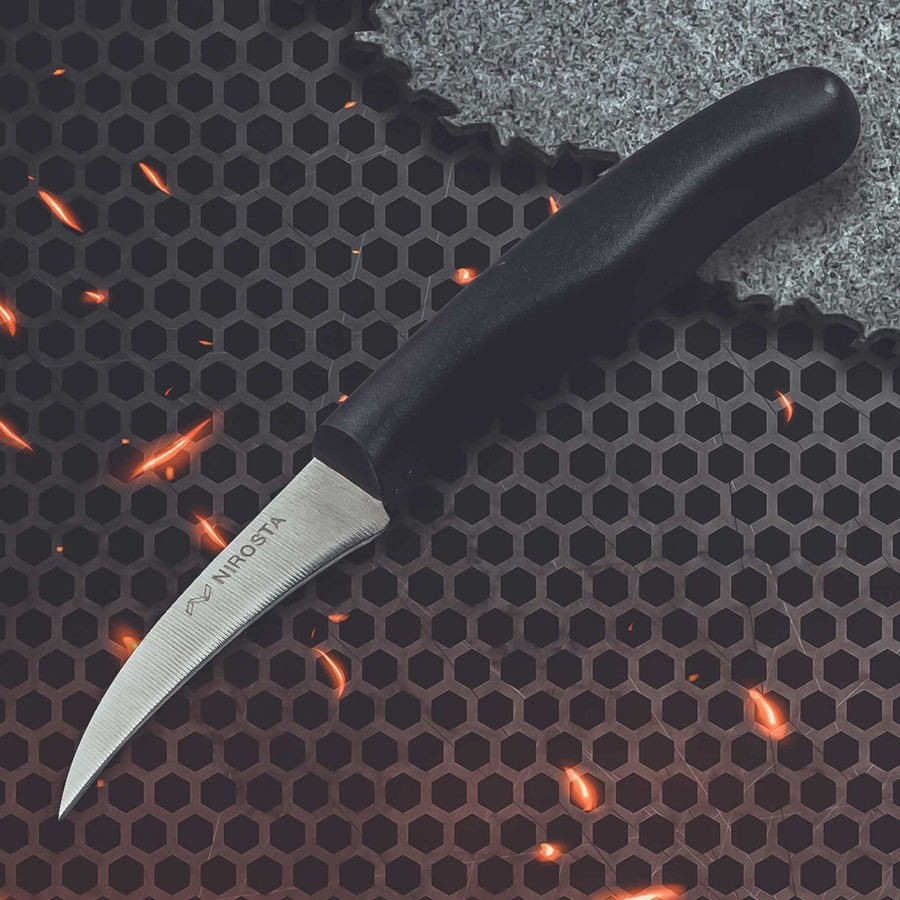 Nirosta Schälmesser Fit Paring Knife aus Edelstahl in Schwarz mit 7 cm Klinge - Bild 2