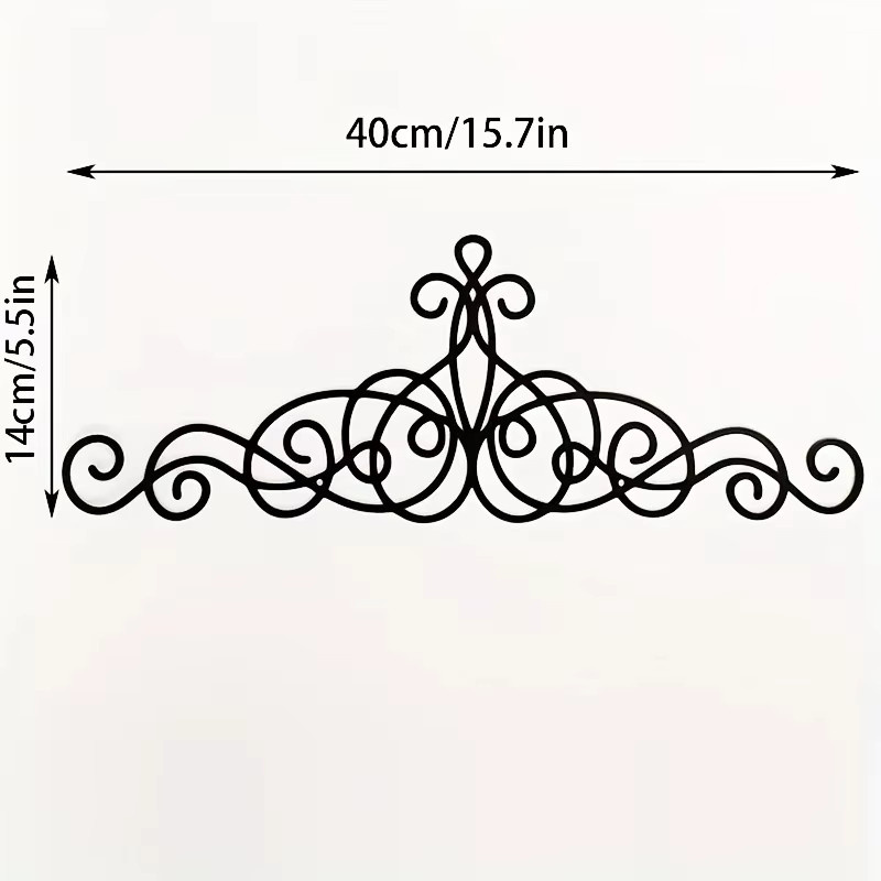 DDPNKL Wanddekoration aus Metall in Schwarz mit rustikalem Design und abstrakten geometrischen Formen - Bild 2