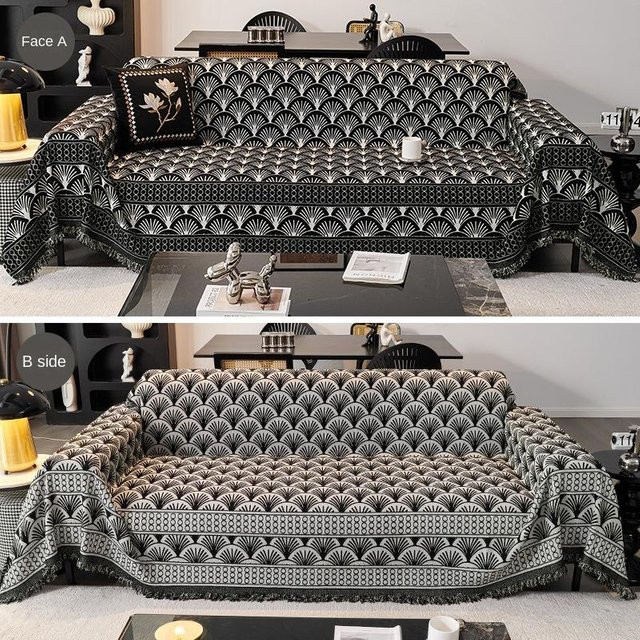 Moderner Chenille Sofabezug Universal mit Vollbezug, kratzfest und waschbar, B/H: 180 x 130 cm - Bild 1