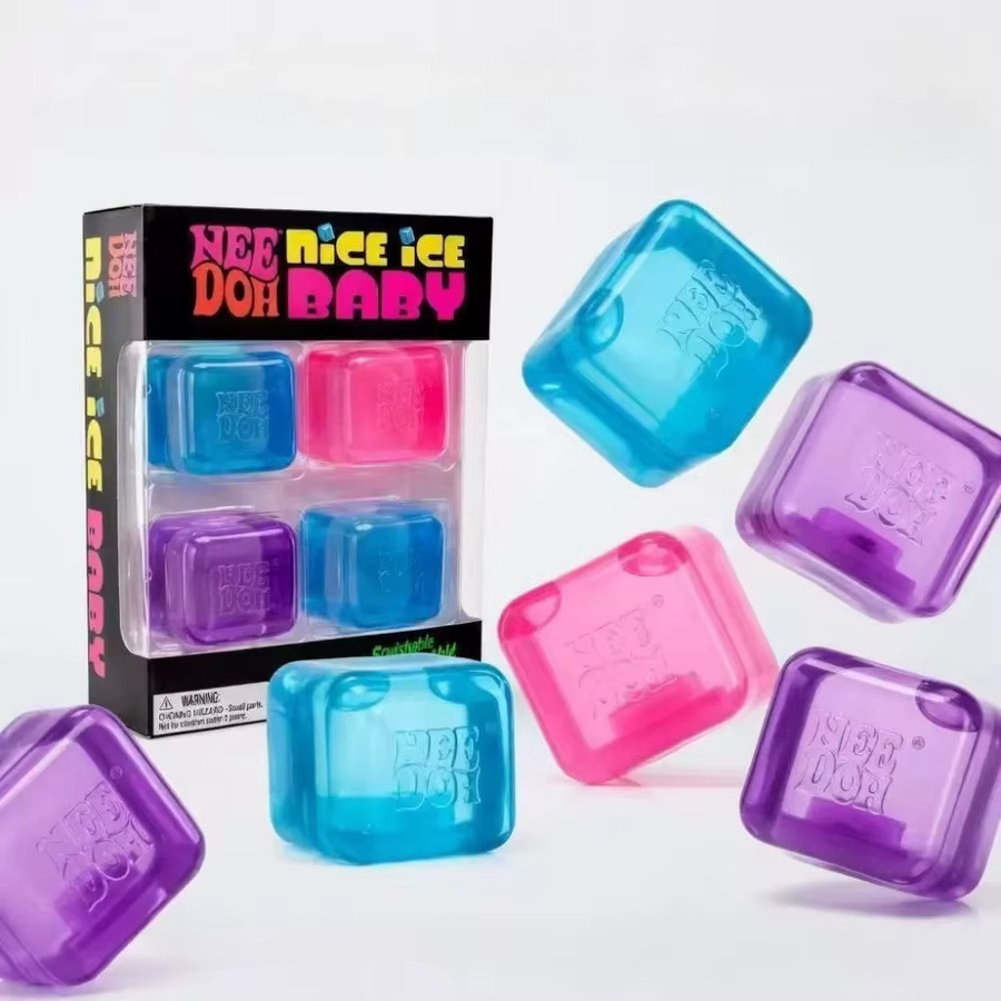 Needoh Nice Ice Baby Fidget Cube Set, 4er-Pack, Bunt / Mehrfarbig, Silikon - Bild 2