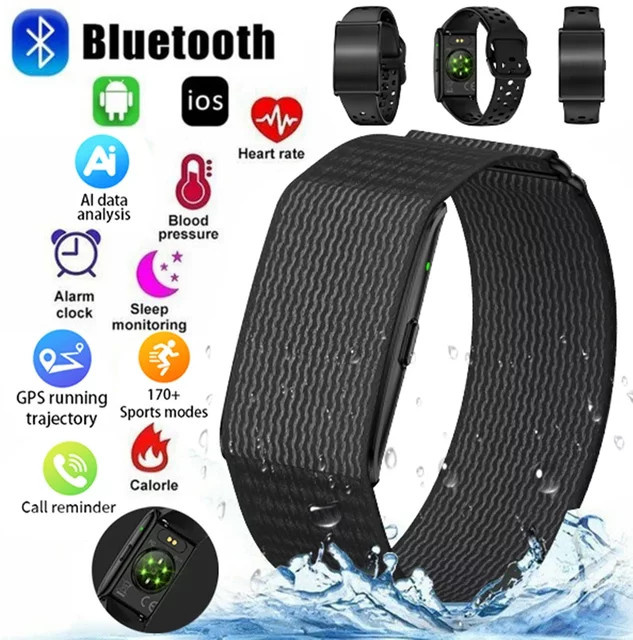 LIGE Smart-Armband Fitness-Tracker mit Schlafüberwachung und Blutdruckmessung, wasserdicht, in Schwarz oder Pink - Bild 1