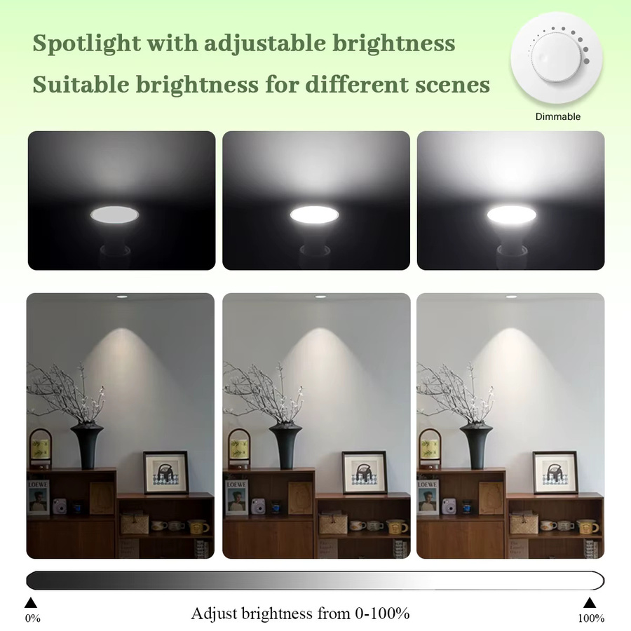 Dimmbare GU10 LED Strahler 220V in Weiß als Ersatz für 50W Halogenlampen mit wählbarer Farbtemperatur (3000K, 4000K, 6000K) - Bild 2