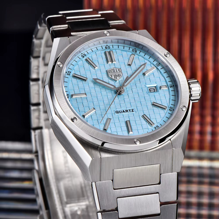 Rollstimi Armbanduhr, Quarz, Edelstahl, Weiß, Herren - Bild 3