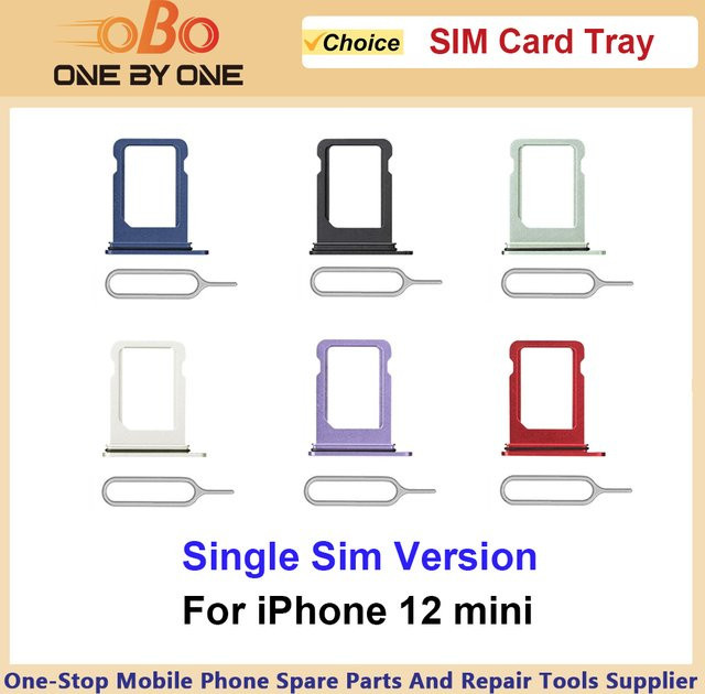 Apple SIM-Kartenhalter Ersatzteil für iPhone 12 Mini Single-SIM-Version in Schwarz, Blau, Weiß oder Lila - Bild 1