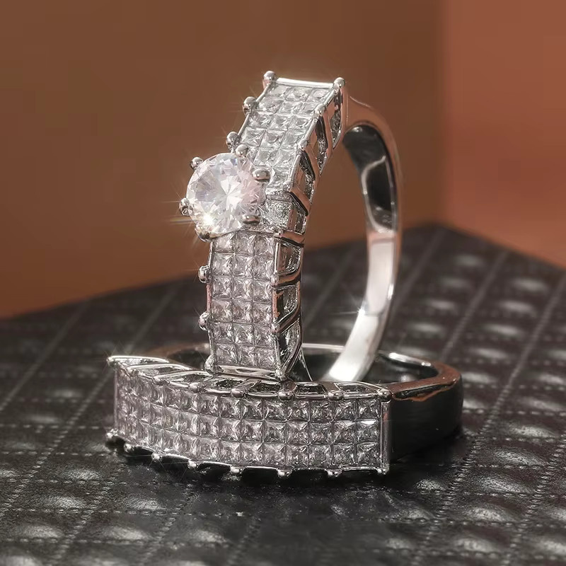 YoYo Ringe, 2 Stück Set, Silber, Zirkonia, Damen - Bild 1