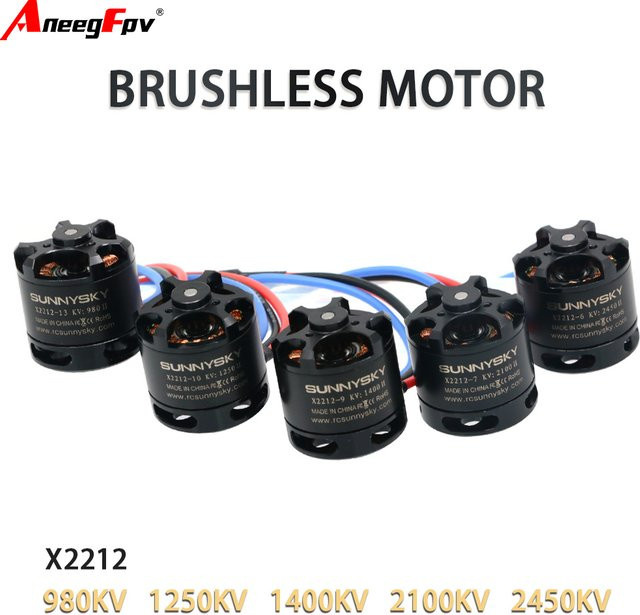 SUNNYSKY X2212 980KV Bürstenloser Motor mit kurzer Welle in Schwarz für RC FPV Drohnen und Quad-Hexa Copter - Bild 1