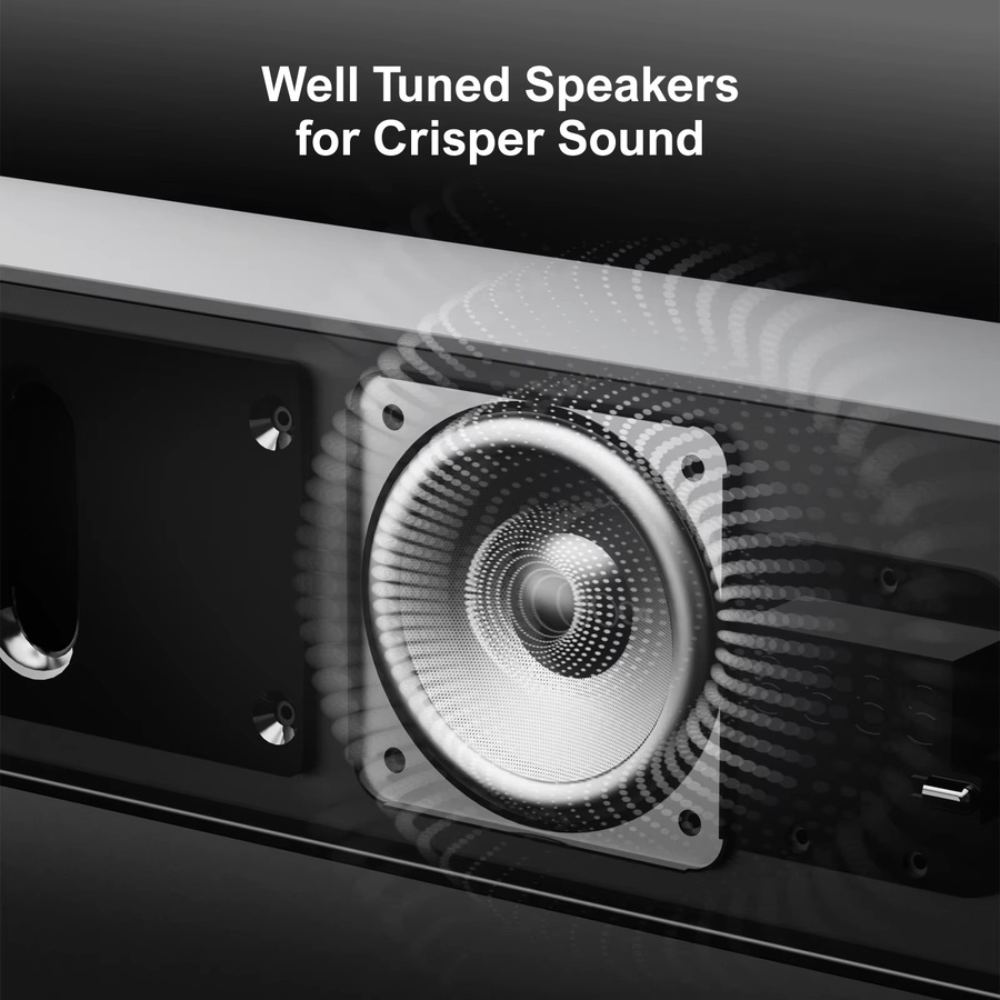 ULTIMEA Apollo S40 2,2-Kanal-Soundbar in Schwarz mit 100 W Leistung, Bluetooth 5.3 und einstellbarem Bass - Bild 5