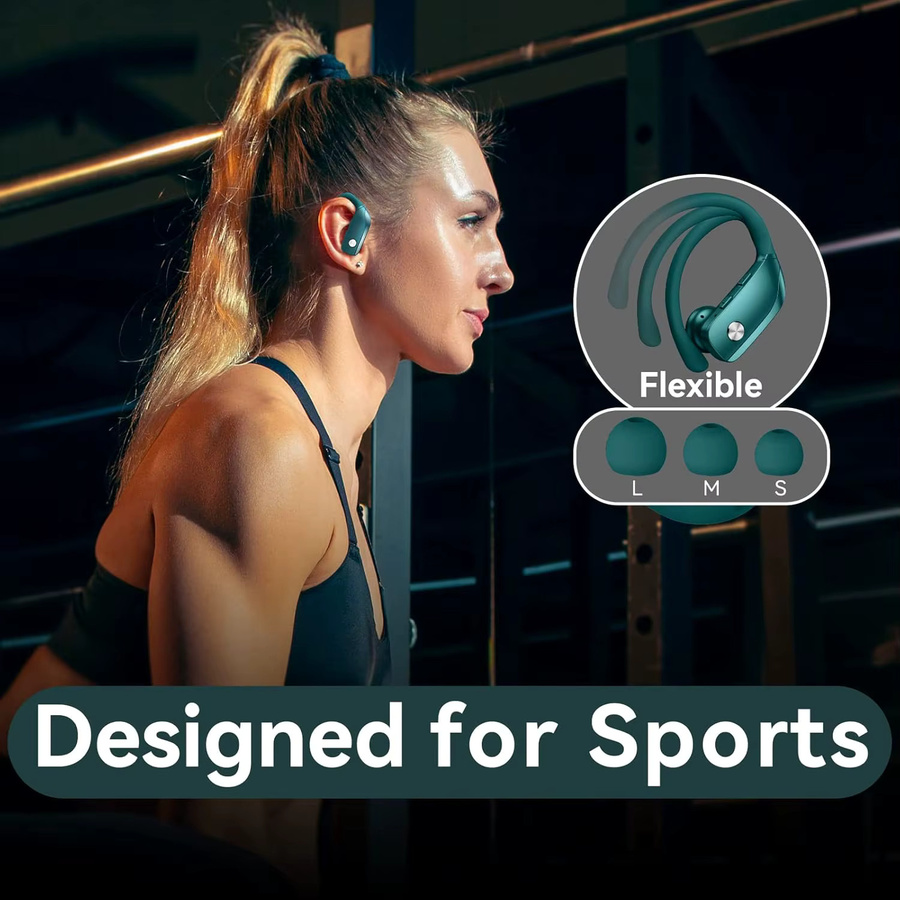 Arikasen Kabellose Over-Ear Bluetooth-Kopfhörer in Schwarz mit 80 Stunden Spielzeit, LED-Display-Etui und Mikrofon für Stereo-Sound - Bild 3