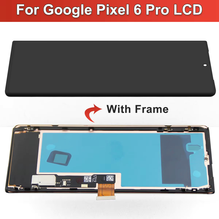 GLUOG OLED-Display mit Rahmen für Google Pixel 6 Pro in Schwarz - Bild 3