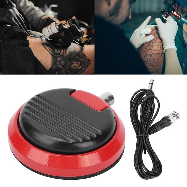ZuiyouBeauty1 Rundes Tattoo-Fußpedal in Rot als tragbares Controller-Zubehör - Bild 1