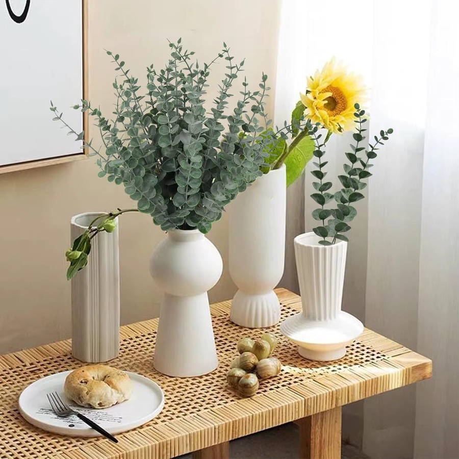 ZQCY Künstliche Eukalyptus Blätter Mehrfarbig für DIY Dekoration, Hochzeit und Tischdeko - Bild 1