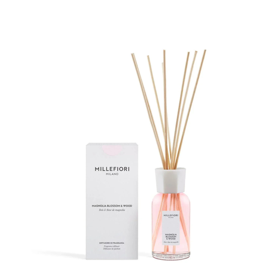 Millefiori Milano Raumduft-Diffusor Magnolia Blossom & Wood mit Stäbchen, 250 ml - Bild 1