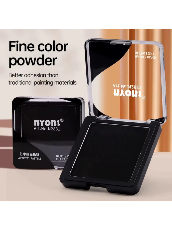 Nyoni Künstler Pastellset mit 6 Farben für Trocken- und Nassskizzen aus Graphit und Holzkohle in Blau und Grau - Bild 6
