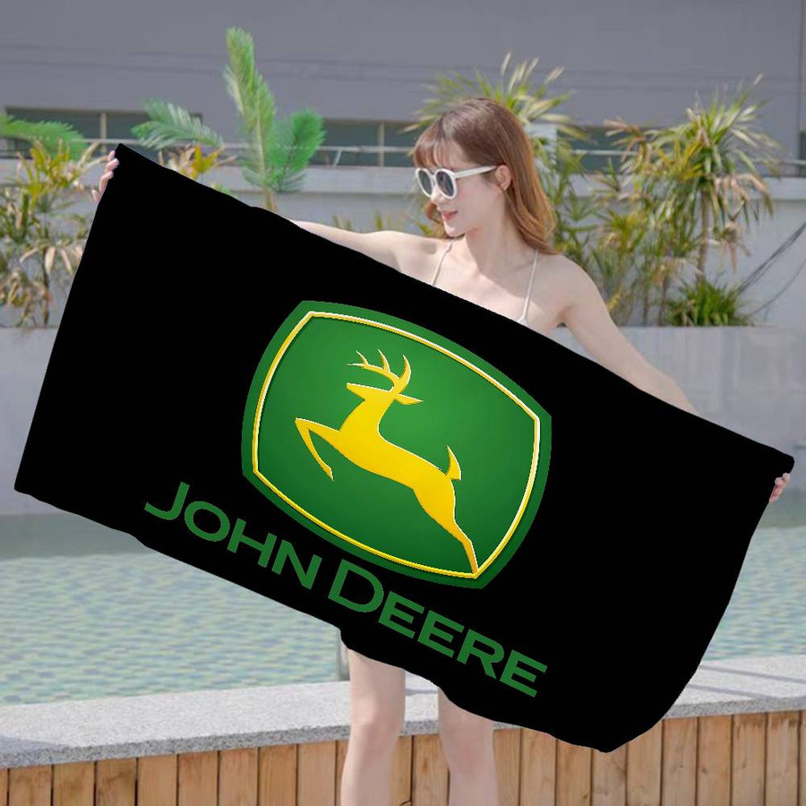 J-John Mikrofaser-Strandtuch mit Logo-Print, schnelltrocknendes Handtuch aus Polyester und Baumwolle für Pool, Reise und Yoga, B/H: 30 x 60 cm - Bild 3