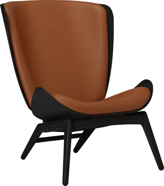 UMAGE The Reader Sessel in Braun mit Armlehnen und Eichenholzgestell im skandinavischen Stil H: 105,0 cm, B: 91,0 cm, T: 78,0 cm - Bild 1