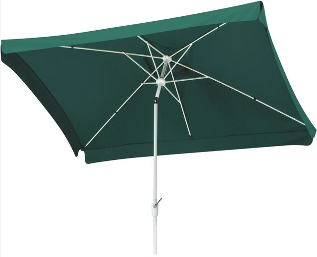 Schneider Balkonschirm Oslo Grün mit Knickfunktion aus Polyester und Stahl, B: 300 cm, H: 200 cm, T: 250 cm - Bild 1